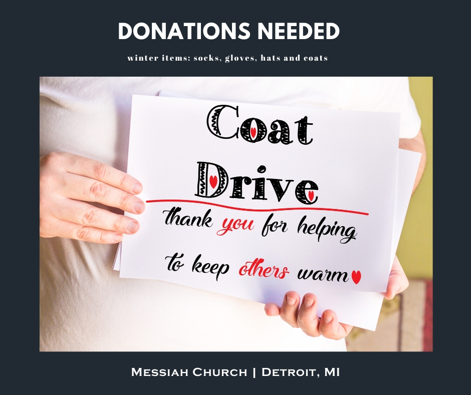 Donations Needed - Winter Attire to Distribute to the Homeless in Detroit, MI